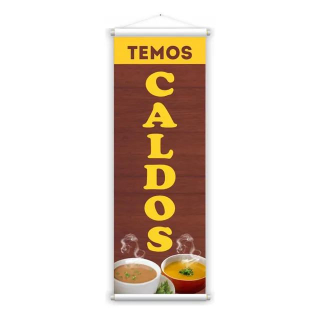 Banner Esticadinho Vertical Loja Comércio Cartaz Placa Faixa