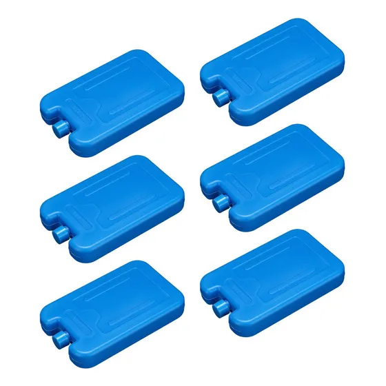 ( 6 Paquetes De Hielo Refrigerantes, Bloques Azul 200ml