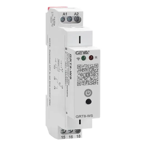 Interruptor Wifi Para Tablero Geya Grt8-ws 220v 4a Horario Blanco