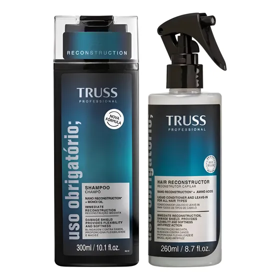 Kit Truss Uso Obrigatório Shampoo 300ml + Reconstrutor Spray