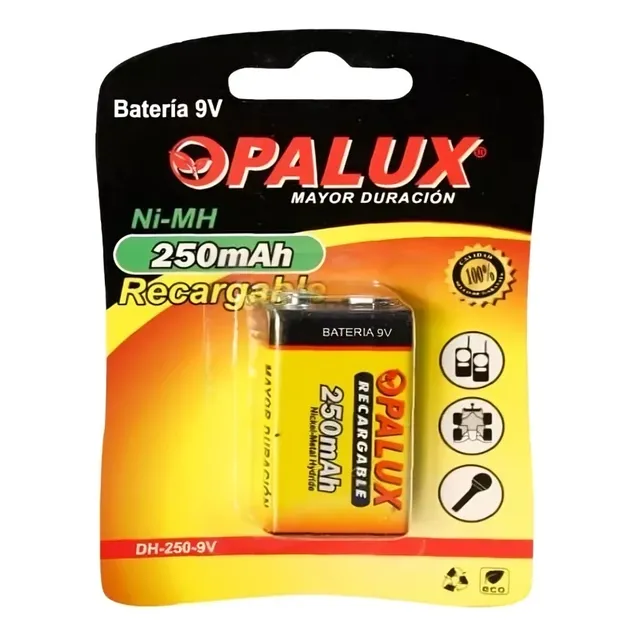Batería Recargable 9v 250mah Opalux Dh-250-9v