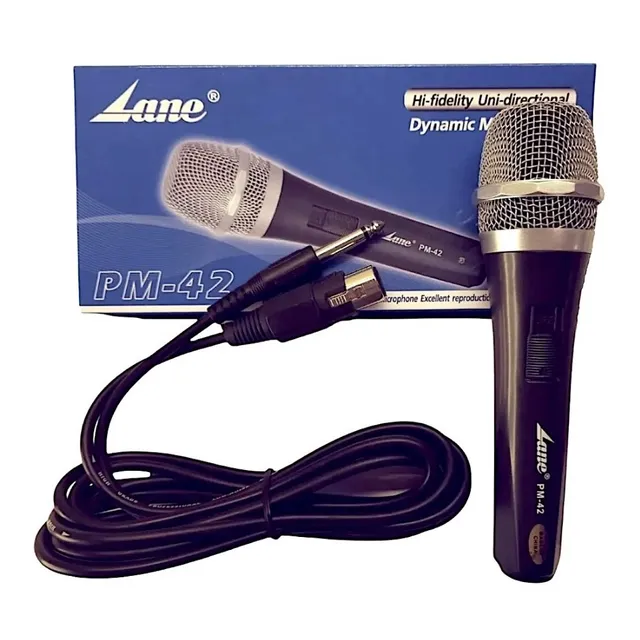 Micrófono De Mano Profesional Dinámico Lexsen Ndm-155 Con Cable Ideal Vivo Grabaciones Karaoke
