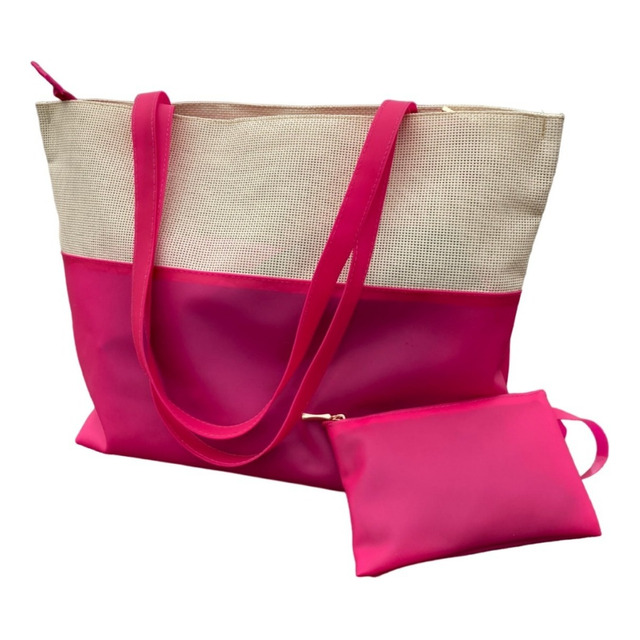 Bolsa De Praia De Silicone Feminina Com Necessaire Verão Bolsa De Praia De Silicone Feminina Com Necessaire Verão
