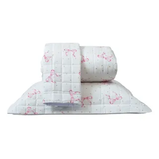 Marina Enxovais Cobre Leito Casal King Percal 150 Fios Com Algodão Cor Rosa Poá L