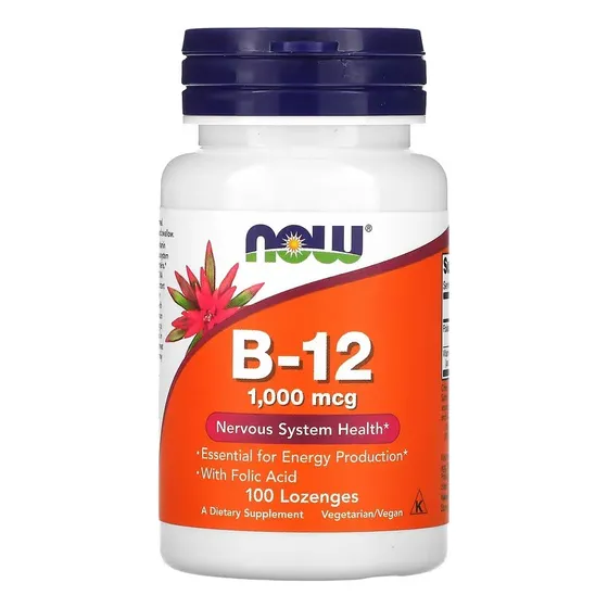 Metil B12 1000 Mcg, 100 Pastillas Now Foods, Vitamina B12