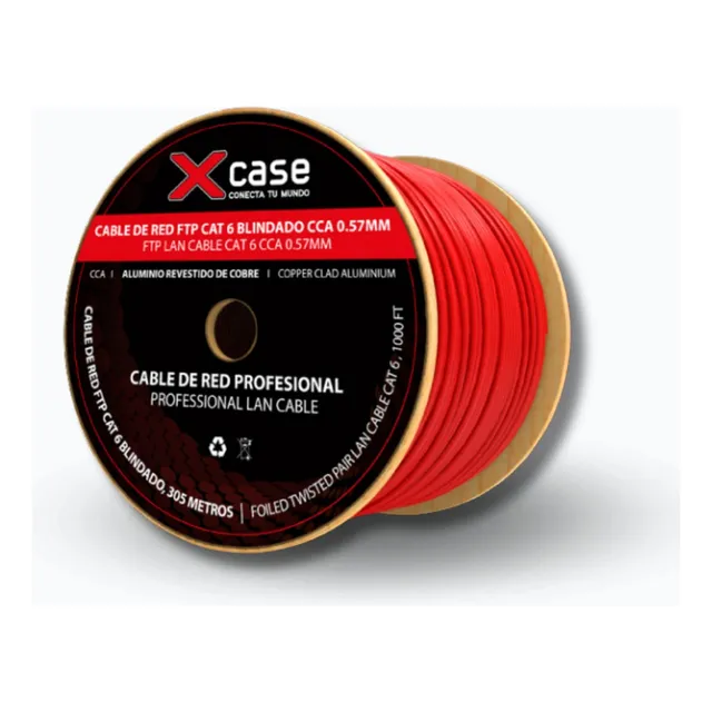305 M Cable Red Ftp Cat 6 Blindado
