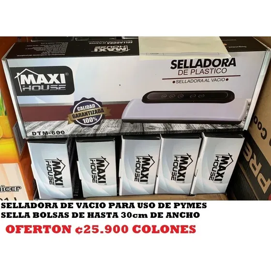 Selladora De Vacio Maxi House, Sella Bolsas De Hasta 29cm