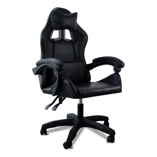 Silla de escritorio Titano TT-SGSRPBL gamer ergonómica negra con tapizado de cuero sintético