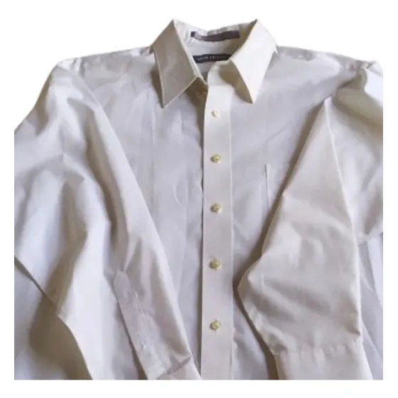Camisa Van Heusen Xl Tela Antiarruga Manga Larga Blanca