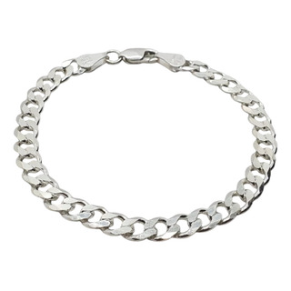 Pulsera De Plata Pura 925 Cubana 20cm X 8mm Certificada Pulsera De Plata Pura 925 Cubana 20cm X 8mm Certificada