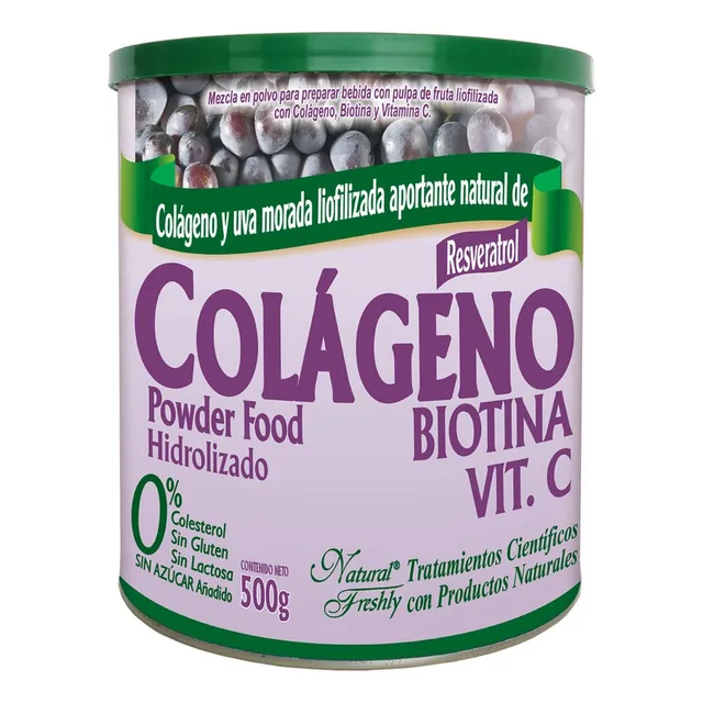 Colageno Hidrolizado Con Resveratrol Biotina 500 Gr