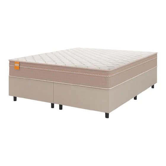 Cama Box Casal Queen Colchão Molas Qatar 158x198cm Inducol