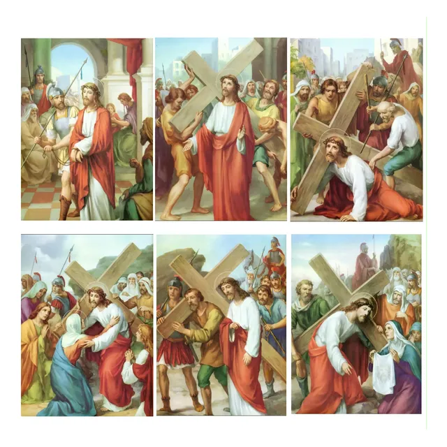 Vía Crusis Las 14 Estaciones En 14 Azulejos 