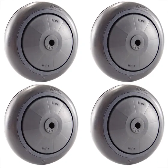 Roda 512 Carrinho Supermercado Rodinha 5 Pol Rodízio 4 Pç York 30 mm Yorkplast Schioppa Colson Quite Condomínio Reforma Polegada Rodcar Rolamento Esfera PVC