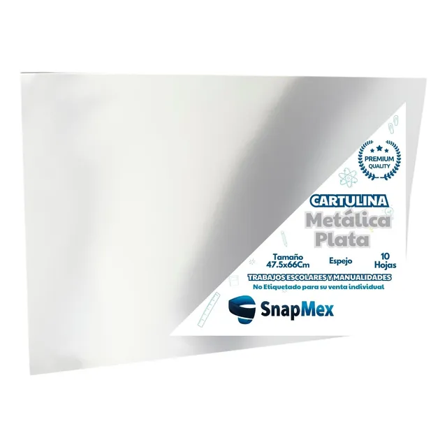 Cartulina Metalica Oro Premium 47x66cm 10pz Cartulina Dorada Plateado