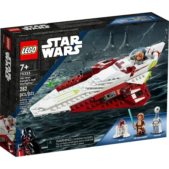 Lego 75333 Star Wars, juguete Obi-wan Jedi Starfighter, número de piezas 282