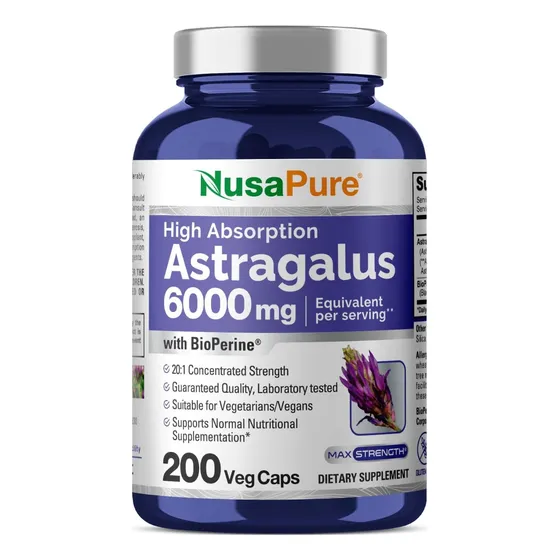 Astrágalo 6000mg Con  200 Cápsulas Nusapure Astragalus
