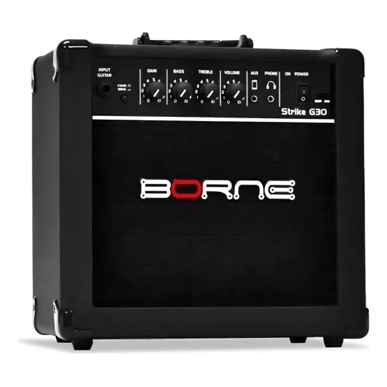 Cubo Amplificador Para Guitarra Borne Strike G30 Preto 15w 127/220V