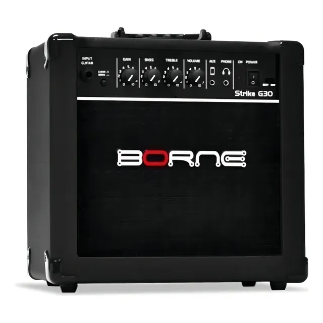 Cubo Amplificador Para Guitarra Borne Strike G30 Preto 15w 110v/220v