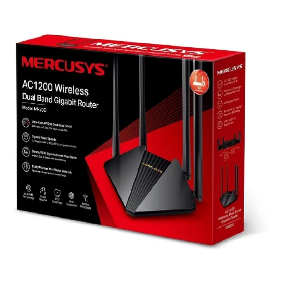 Router Wifi Mr30g Ac1200 Gigabit Fibra Optica Rompemuro Dual