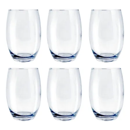 Conjunto De 6 Copos Califórnia 450ml Praticasa Cor Transparente
