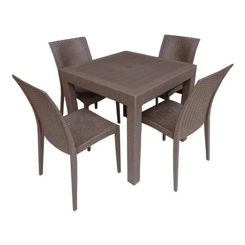 Juego Comedor Jardín Ratan Mesa Sillas