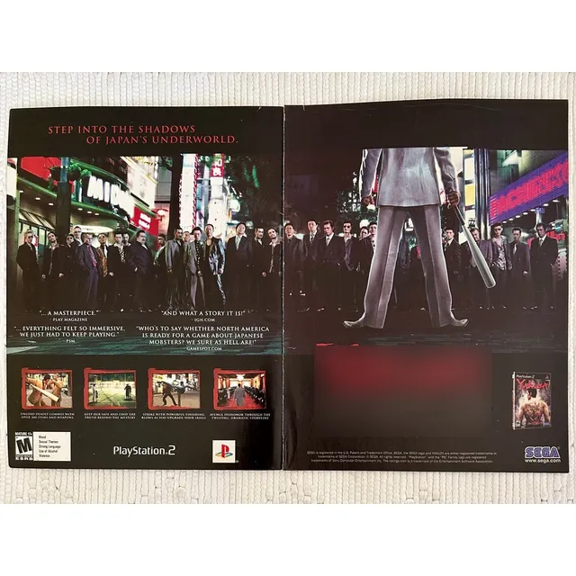 Anuncio Vintage Original Yakuza - Ps2 - Laminated A3