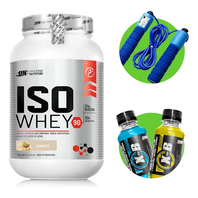Iso Whey 1.2kg Proteína Un Cookies + Regalos