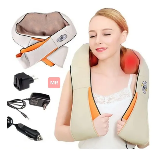 Masajeador Shiatsu Cuello Hombro Espalda Todo Cuerpo En Auto Beige