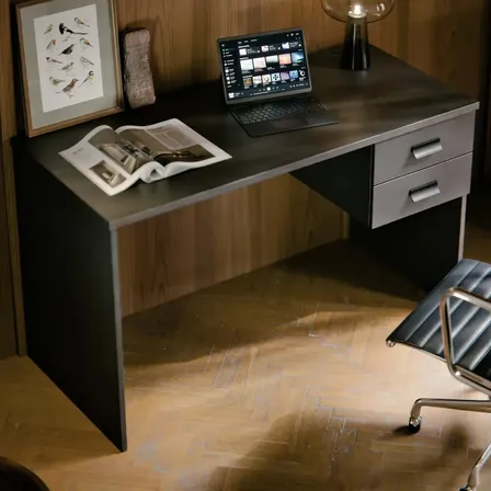 Escrivaninha Com 2 Gavetas E Corrediças Telescópicas Mesa De Escritório Home Off