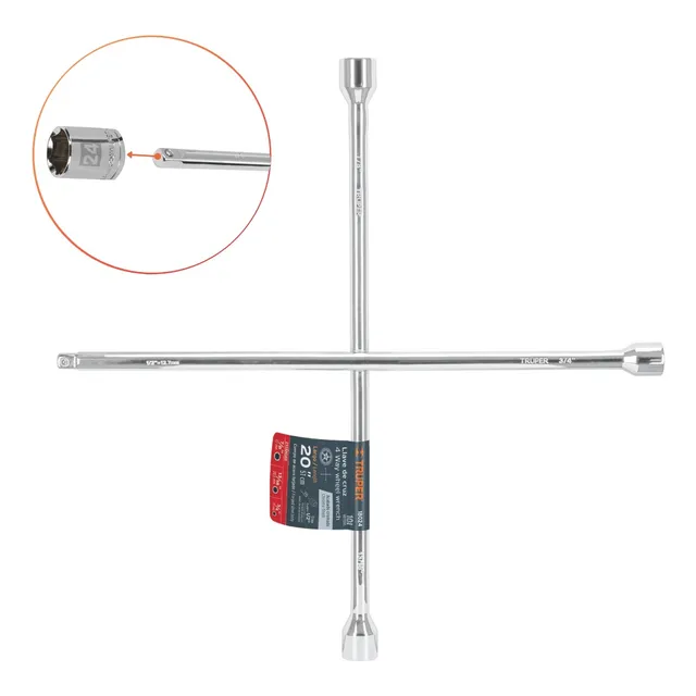 Llave De Ruedas Cruz,  Cuadro De 1 /2   Para Dados