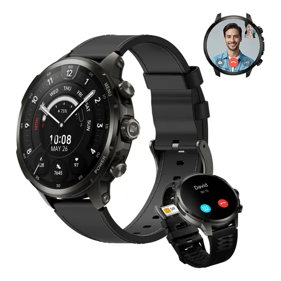 Black Shark 4g Lte Smartwatch Bs-w2409 Watch X Pro 1.75 Amoled, Sport Version, 180° rotating camera, de aplicaciones,Gps,Bluetooth, Water Resistant, 32gb Rom.