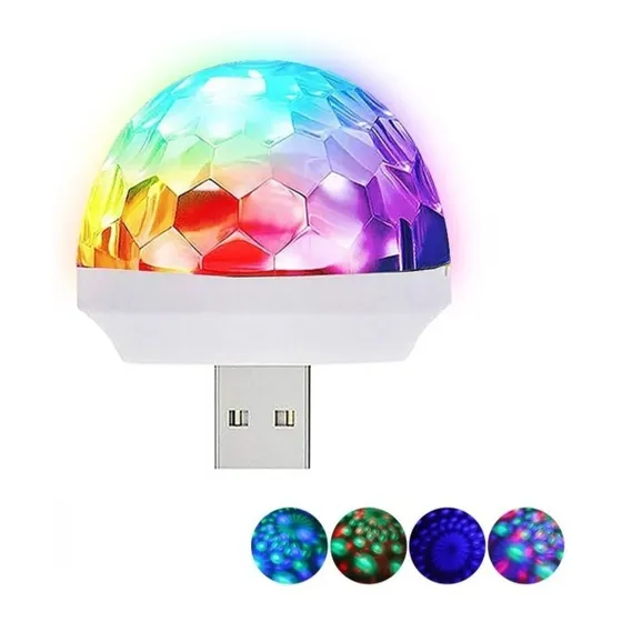 Mini Foco Luces Led Usb Fiesta Colores Con Sensor De Sonido