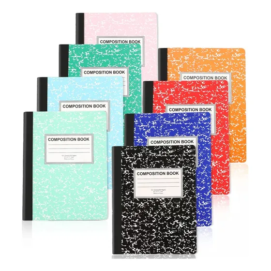 Libreta College Cosida Profesional Cuaderno 100 Hojas 8pz