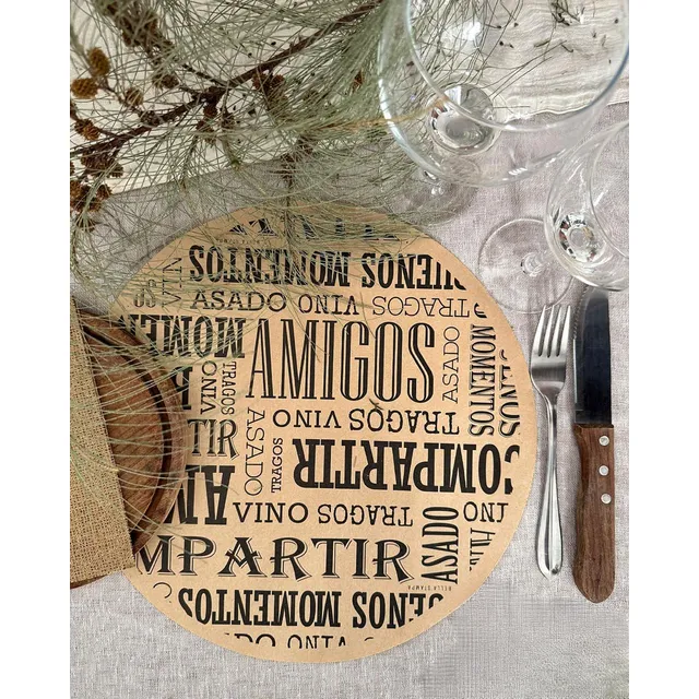 Platos De Sitio Pack X 24 Unidades Papel Descartable Calidad