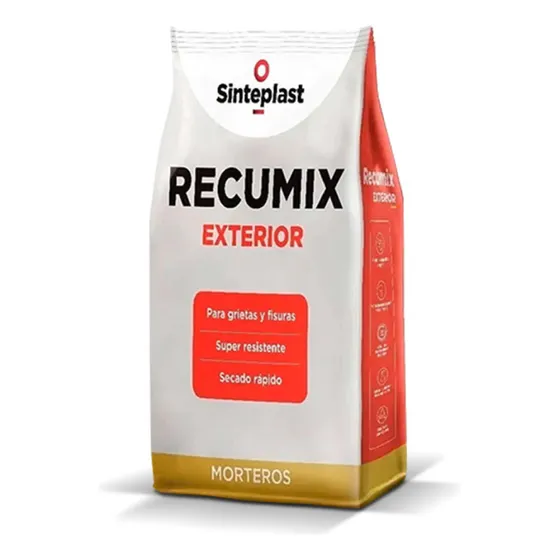 Cemento Mezcla Repara Superficies Exterior Recumix 1.5 Kgs