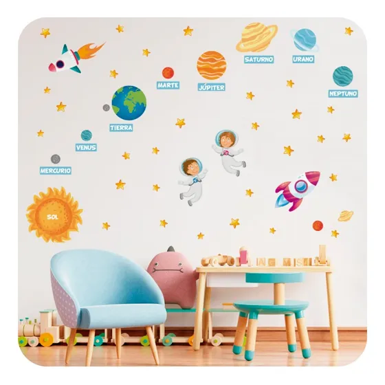 Vinilos Decorativos Infantiles Planetas Dinos Futbol Nenes