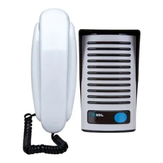Interfone Hdl F8 Ntl Com Duplo Botão Porteiro Eletrônico Hdl Cor F8-ntl 12V