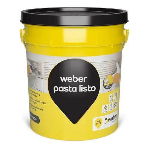 Pasta Pegamento Cerámica sobre Placa de Yeso Weber Pasta listo 25 Kg