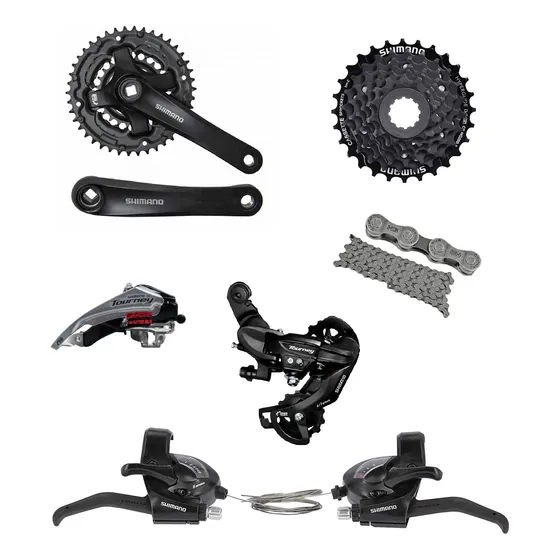 Grupo Kit Transmisión Mtb Full Shimano 21v 3x7 + Cadena