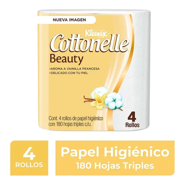 Papel Higiénico Kleenex Cottonelle Beauty 4 Rollos