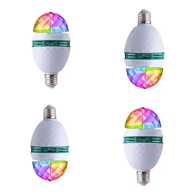 Kit 4 Lampadas Led Giratoria Dj Strobo Rgb Decoração Festa