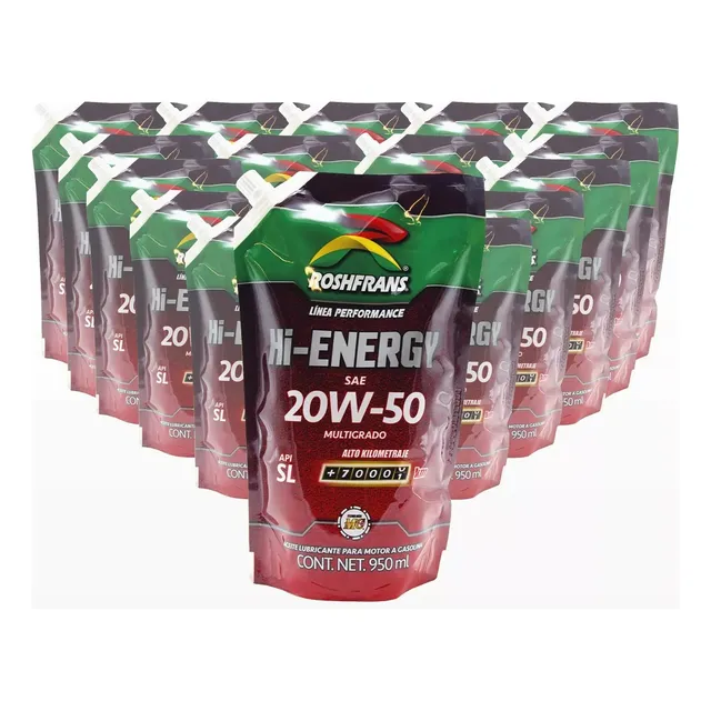 Aceite De Motor Roshfrans 950 Ml Hi-energy 20w50 Kit 16 Pzas
