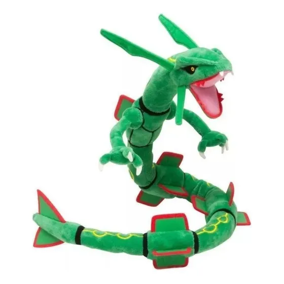 Rayquaza Pelúcia Pokémon Center Articulada 75cm Cor Verde