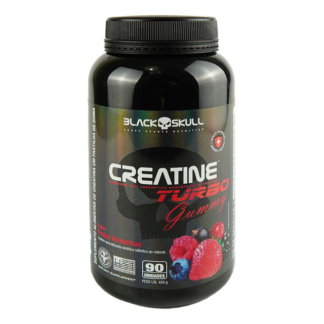 Creatina Em Gomas Doce Deliciosa Creatine Gummy Frutas Vermelhas 90 Gomas- Black Skull Creatina Em Gomas Doce Deliciosa Creatine Gummy Frutas Vermelhas 90 Gomas- Black Skull