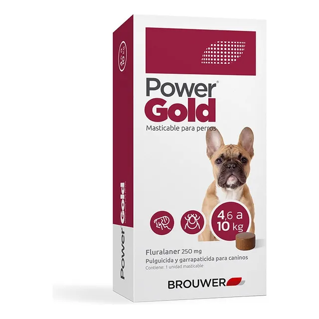 Power Gold De 4,6-10 Kg Contra Garrapatas Y Pulgas En Perros