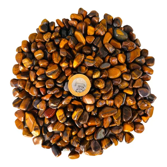 Pedra Natural Olho De Tigre Rolada Polida 0,5-1cms - 250g