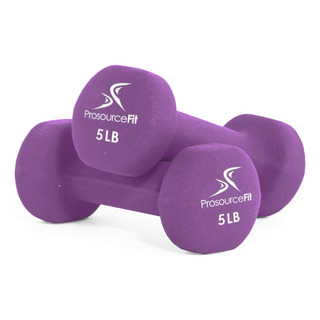 Juego De Dos Mancuernas De Neopreno Prosourcefit, Moradas, 5 Juego De Dos Mancuernas De Neopreno Prosourcefit, Moradas, 5