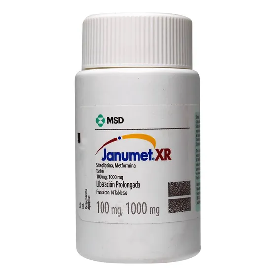 Janumet Xr Tableta 100 Mg/1000 Mg, 14 Tabletas