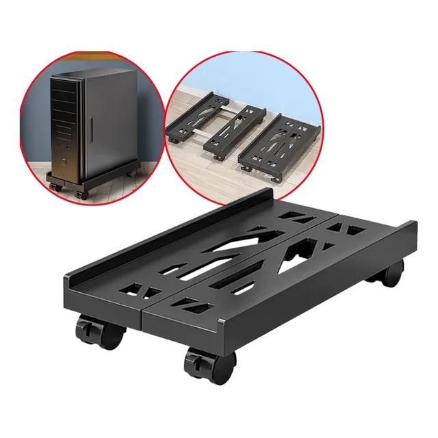 Base/soporte Móvil Ajustable Retráctil Para Cpu Con Ruedas